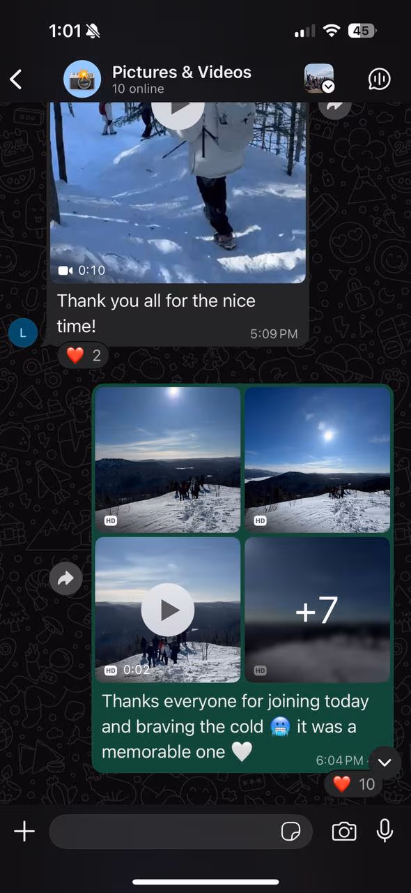 @mtlhiking WhatsApp community screenshot 2