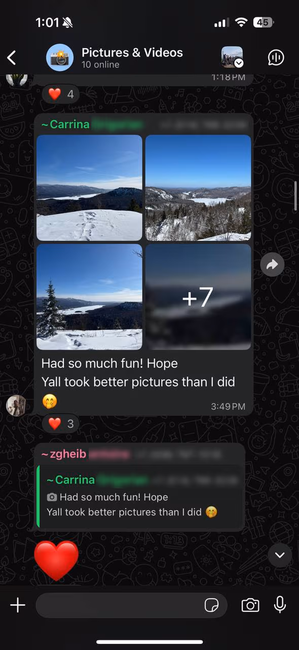 @mtlhiking WhatsApp community screenshot 3