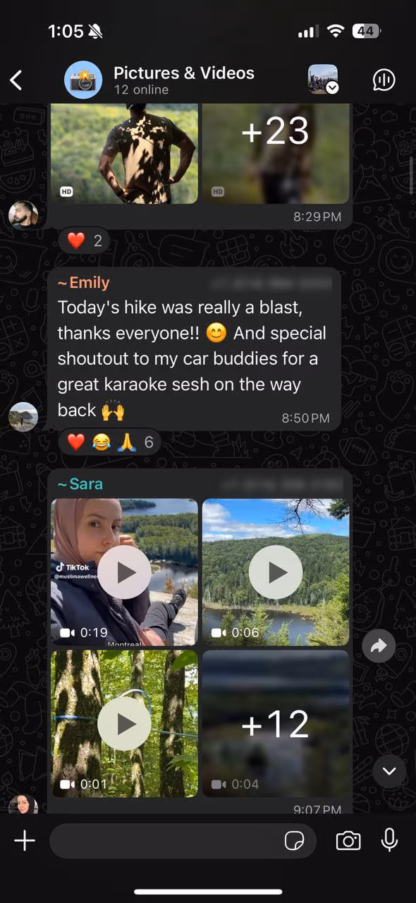 @mtlhiking WhatsApp community screenshot 6